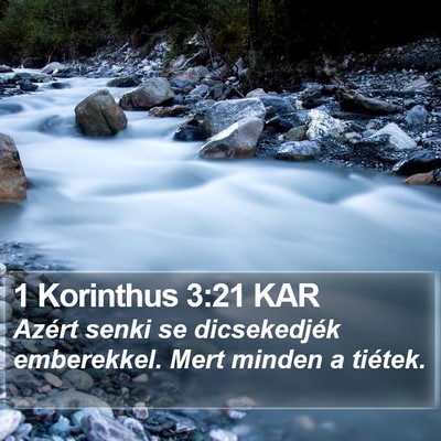 1 Korinthus 3:21 KAR Bible Verse Image