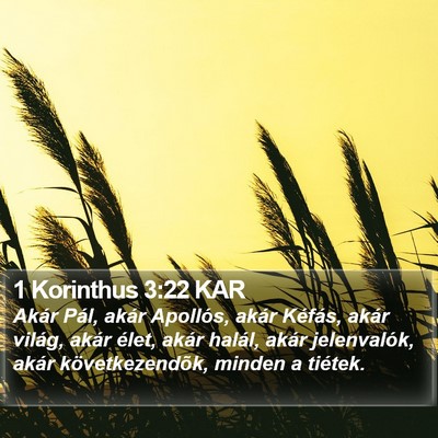 1 Korinthus 3:22 KAR Bible Verse Image