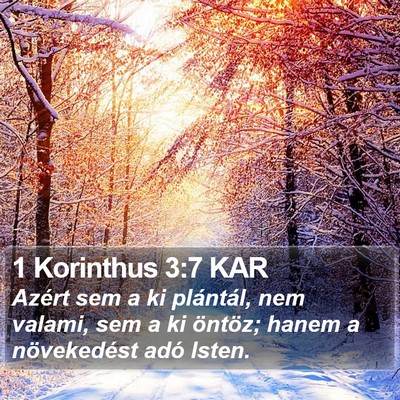 1 Korinthus 3:7 KAR Bible Verse Image
