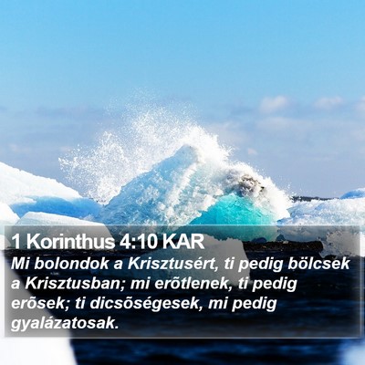 1 Korinthus 4:10 KAR Bible Verse Image