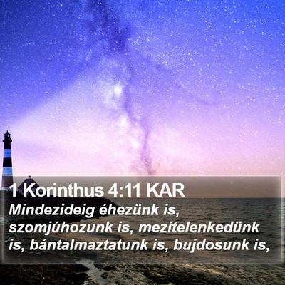 1 Korinthus 4:11 KAR Bible Verse Image