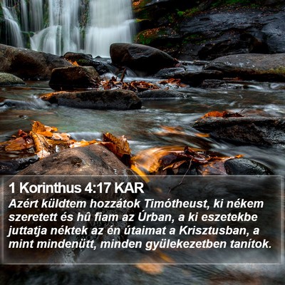 1 Korinthus 4:17 KAR Bible Verse Image