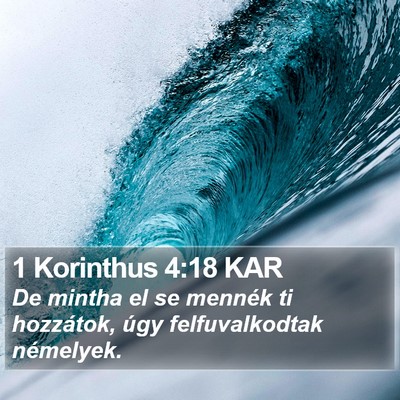 1 Korinthus 4:18 KAR Bible Verse Image