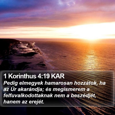 1 Korinthus 4:19 KAR Bible Verse Image