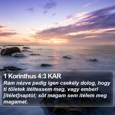 1 Korinthus 4:3 KAR Bible Verse Image