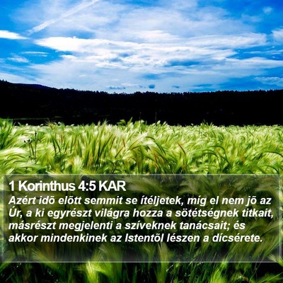 1 Korinthus 4:5 KAR Bible Verse Image