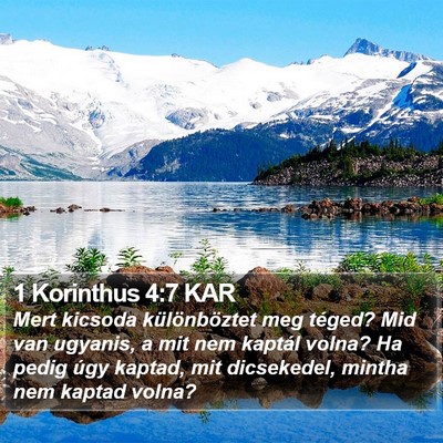 1 Korinthus 4:7 KAR Bible Verse Image