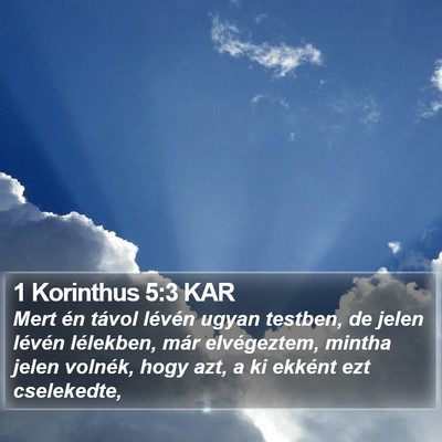 1 Korinthus 5:3 KAR Bible Verse Image