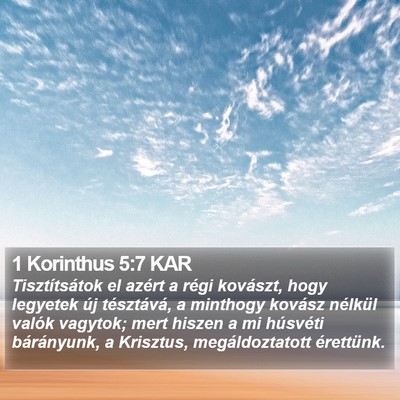 1 Korinthus 5:7 KAR Bible Verse Image
