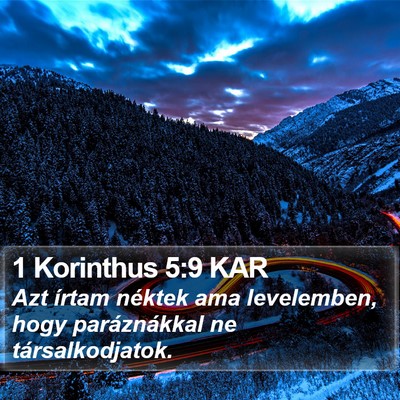 1 Korinthus 5:9 KAR Bible Verse Image