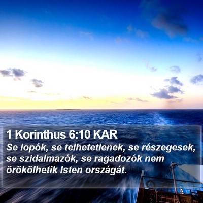 1 Korinthus 6:10 KAR Bible Verse Image