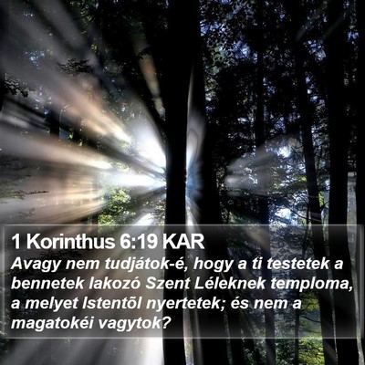 1 Korinthus 6:19 KAR Bible Verse Image