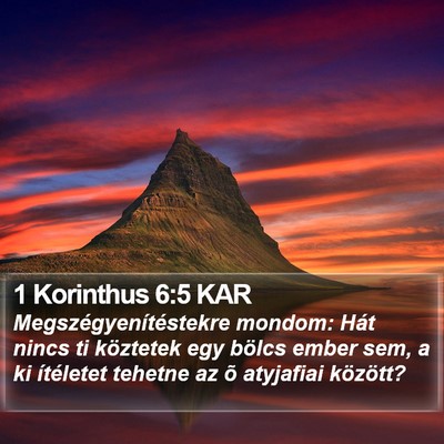 1 Korinthus 6:5 KAR Bible Verse Image