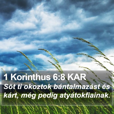 1 Korinthus 6:8 KAR Bible Verse Image