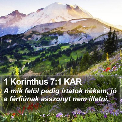 1 Korinthus 7:1 KAR Bible Verse Image