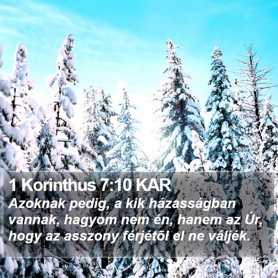 1 Korinthus 7:10 KAR Bible Verse Image