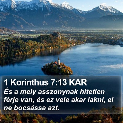 1 Korinthus 7:13 KAR Bible Verse Image