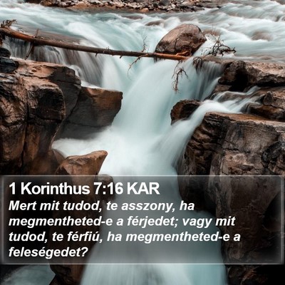 1 Korinthus 7:16 KAR Bible Verse Image