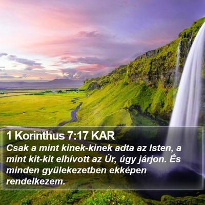 1 Korinthus 7:17 KAR Bible Verse Image