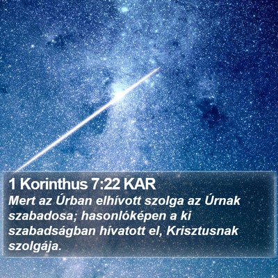 1 Korinthus 7:22 KAR Bible Verse Image