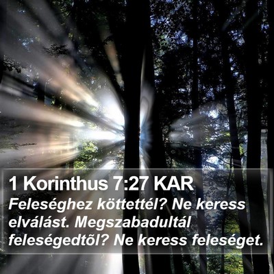 1 Korinthus 7:27 KAR Bible Verse Image