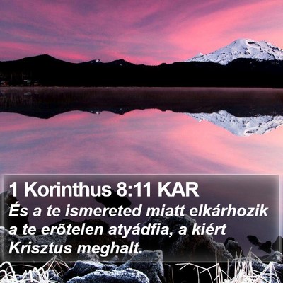 1 Korinthus 8:11 KAR Bible Verse Image