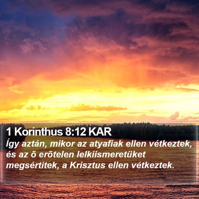 1 Korinthus 8:12 KAR Bible Verse Image