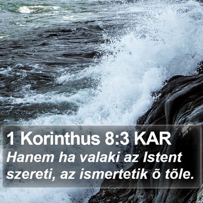 1 Korinthus 8:3 KAR Bible Verse Image