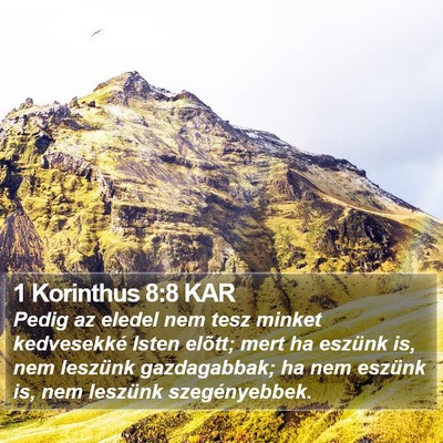 1 Korinthus 8:8 KAR Bible Verse Image
