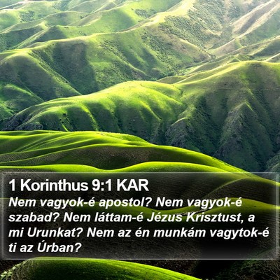 1 Korinthus 9:1 KAR Bible Verse Image