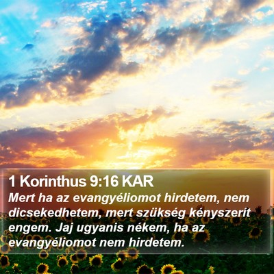 1 Korinthus 9:16 KAR Bible Verse Image
