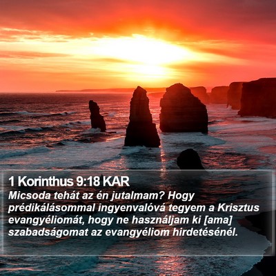 1 Korinthus 9:18 KAR Bible Verse Image
