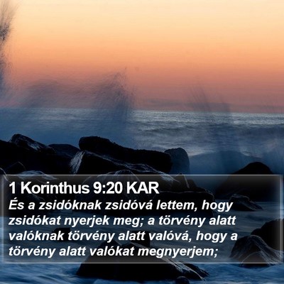 1 Korinthus 9:20 KAR Bible Verse Image