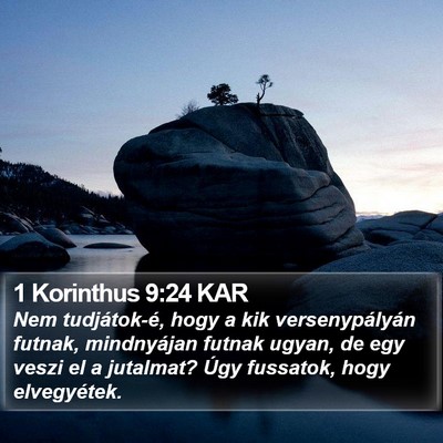 1 Korinthus 9:24 KAR Bible Verse Image