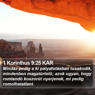 1 Korinthus 9:25 KAR Bible Verse Image