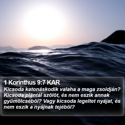 1 Korinthus 9:7 KAR Bible Verse Image