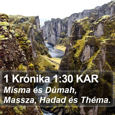1 Krónika 1:30 KAR Bible Verse Image
