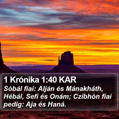 1 Krónika 1:40 KAR Bible Verse Image