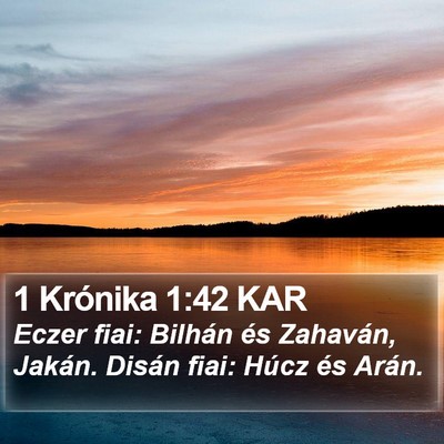 1 Krónika 1:42 KAR Bible Verse Image