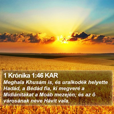 1 Krónika 1:46 KAR Bible Verse Image