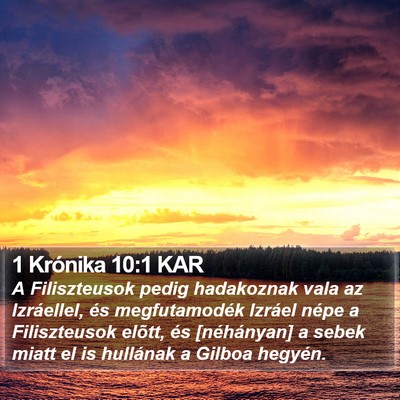 1 Krónika 10:1 KAR Bible Verse Image