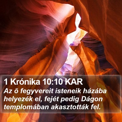 1 Krónika 10:10 KAR Bible Verse Image