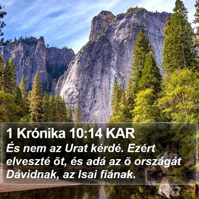 1 Krónika 10:14 KAR Bible Verse Image