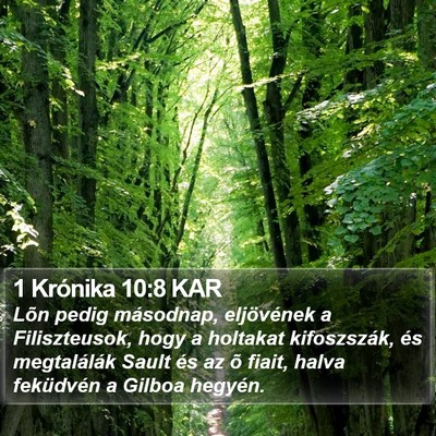 1 Krónika 10:8 KAR Bible Verse Image