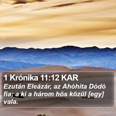 1 Krónika 11:12 KAR Bible Verse Image