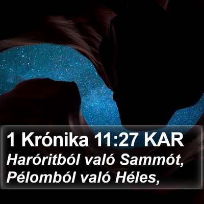 1 Krónika 11:27 KAR Bible Verse Image
