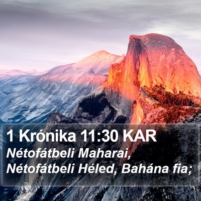 1 Krónika 11:30 KAR Bible Verse Image