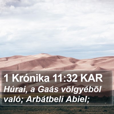 1 Krónika 11:32 KAR Bible Verse Image