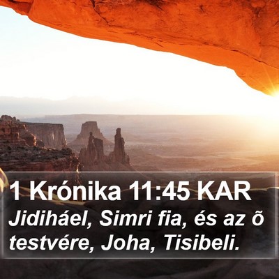 1 Krónika 11:45 KAR Bible Verse Image