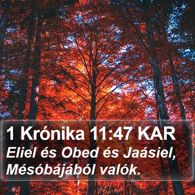 1 Krónika 11:47 KAR Bible Verse Image